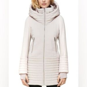 Soia & Kyo Mixed Media Coat size M Gray